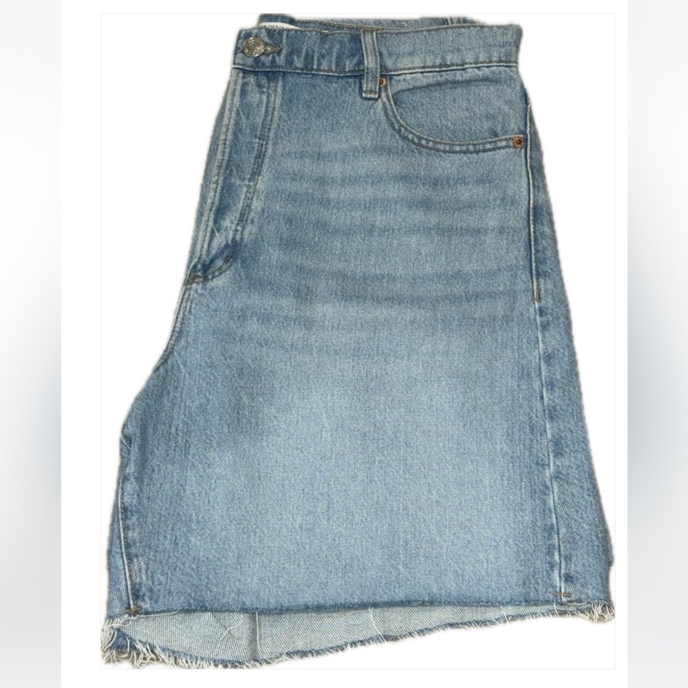 GARAGE DENIM • BUTTON UP FLY WIDE LEG SHORTS